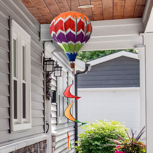 MULTI-COLOR DELUXE HOT AIR BALLOON WIND SPINNER