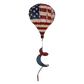 TEA STAINED AMERICAN BURLAP HOT AIR BALLOON WIND SPINNER