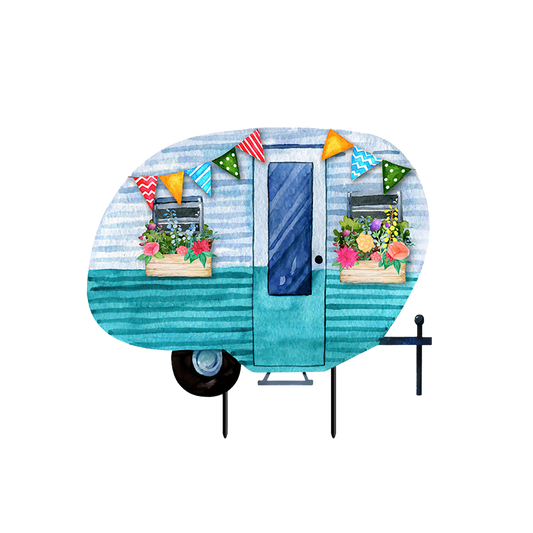 SPRING CAMPER METAL ART