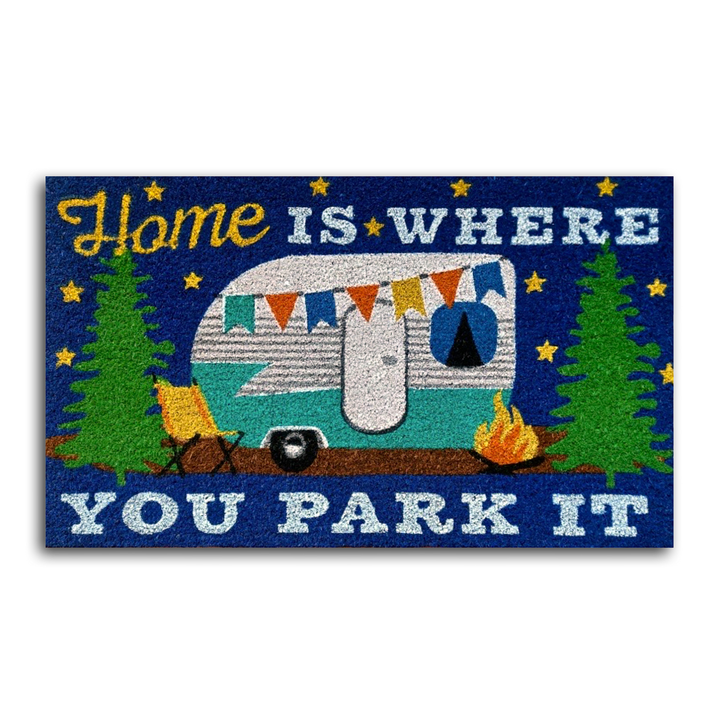 HOME IS WHERE YOU PARK IT DOORMAT