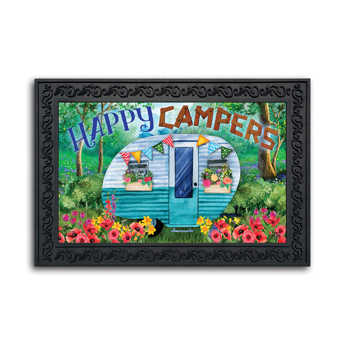 SPRING HAPPY CAMPERS DOORMAT