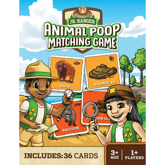 JR RANGER ANIMAL POOP MATCHING CARD GAME