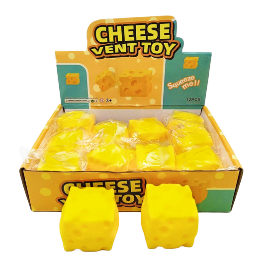 12CT SMALL CHEESE SQUISHY DISPLAY