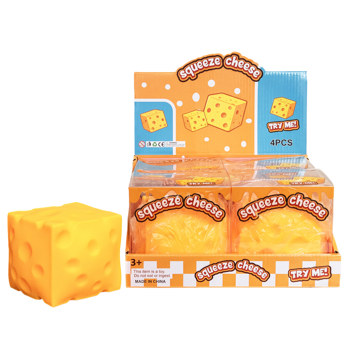 4CT LARGE CHEESE SQUISHY DISPLAY