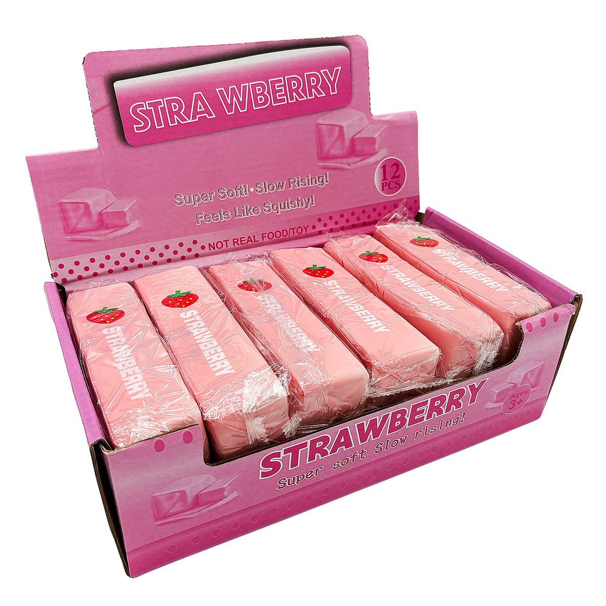12CT STRAWBERRY BUTTER SQUISHY DISPLAY
