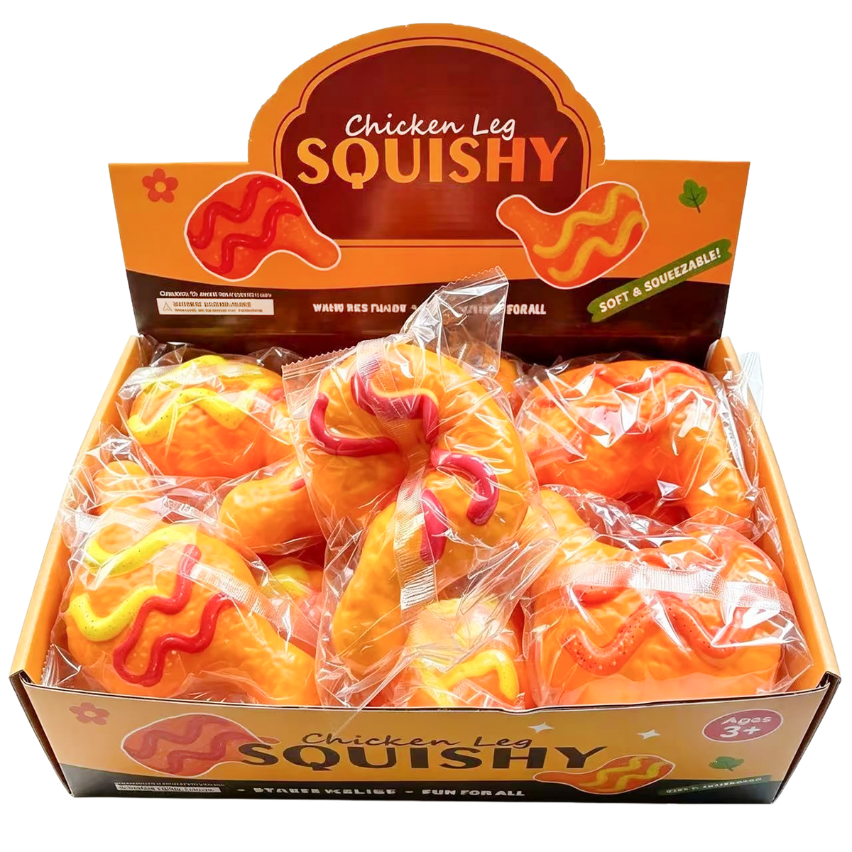 12CT CHICKEN LEG SQUISHY DISPLAY