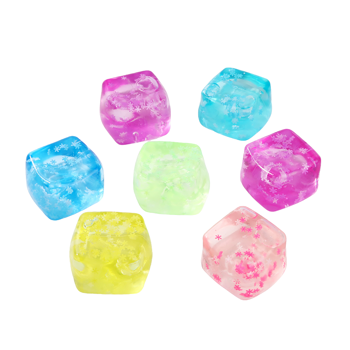 12CT SNOWFLAKE CUBE SQUEEZE DISPLAY