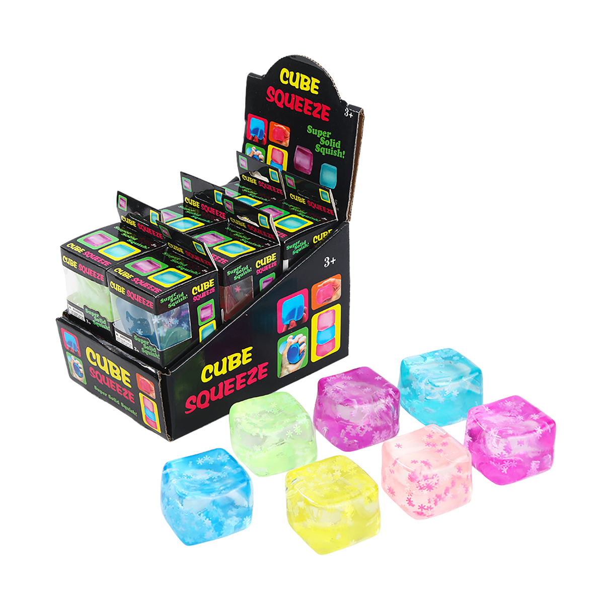 12CT SNOWFLAKE CUBE SQUEEZE DISPLAY