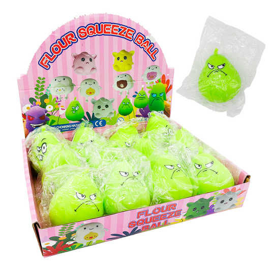 12CT SILLY PEAR FACE SQUISHY DISPLAY