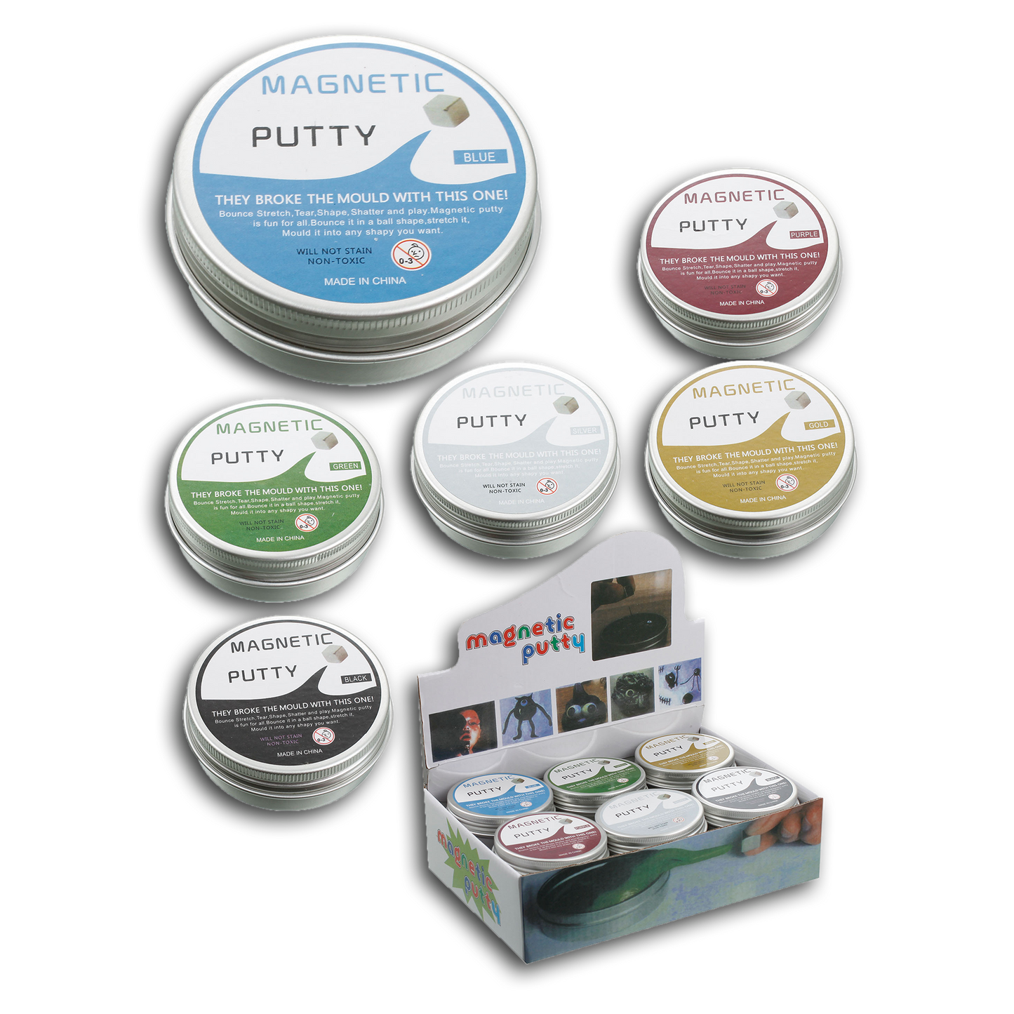 12PC MAGENTIC PUTTY DISPLAY