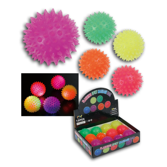 12PC FLASHING SPIKY BALL DISPLAY