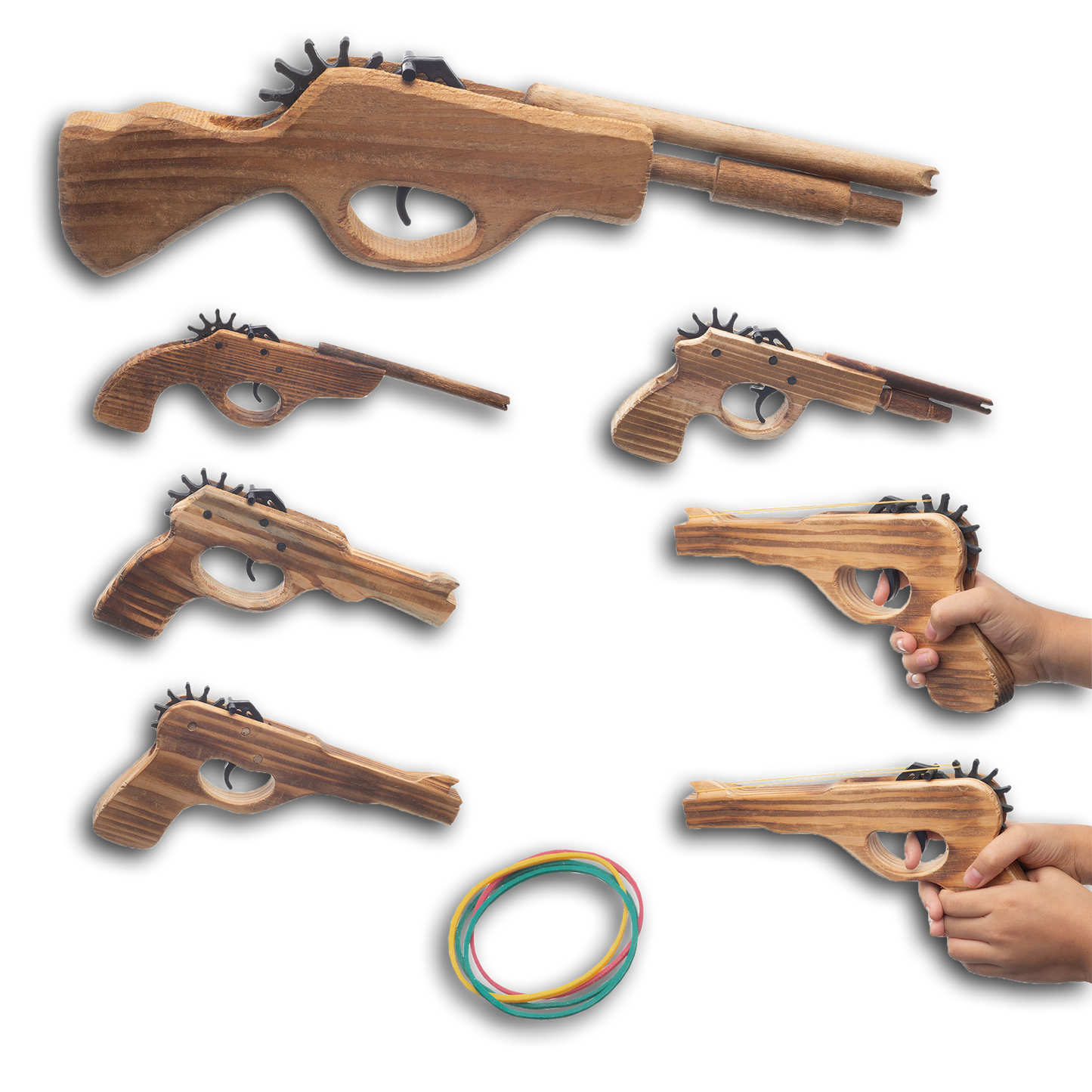 WOODEN RUBBER BAND PISTOL