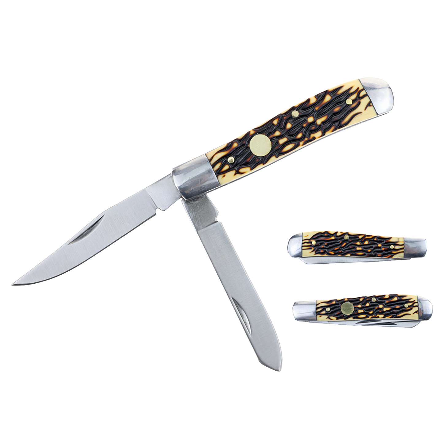 6.5" ACRYLIC BONE HANDLE FOLDING KNIFE