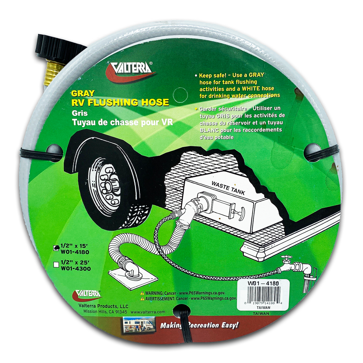 1/2" TANK FLUSH RV WASTEWATER HOSE
