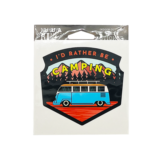 I'D RATHER BE CAMPING VINYL STICKER