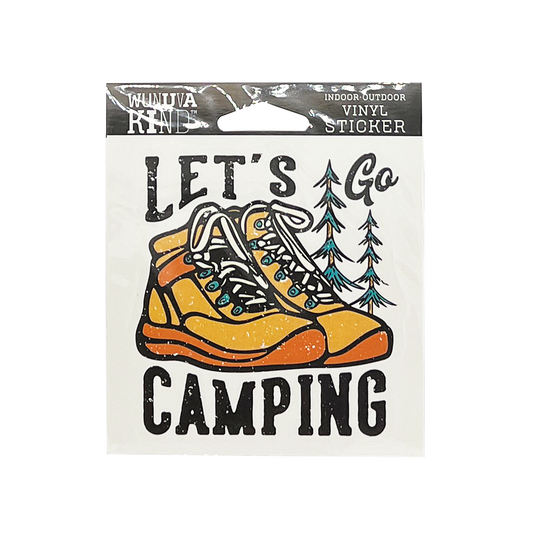 LET'S GO CAMPING VINYL STICKER