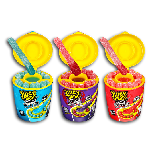 8PK JUCY DROP GUMMY DIP 'N STIX DISPLAY