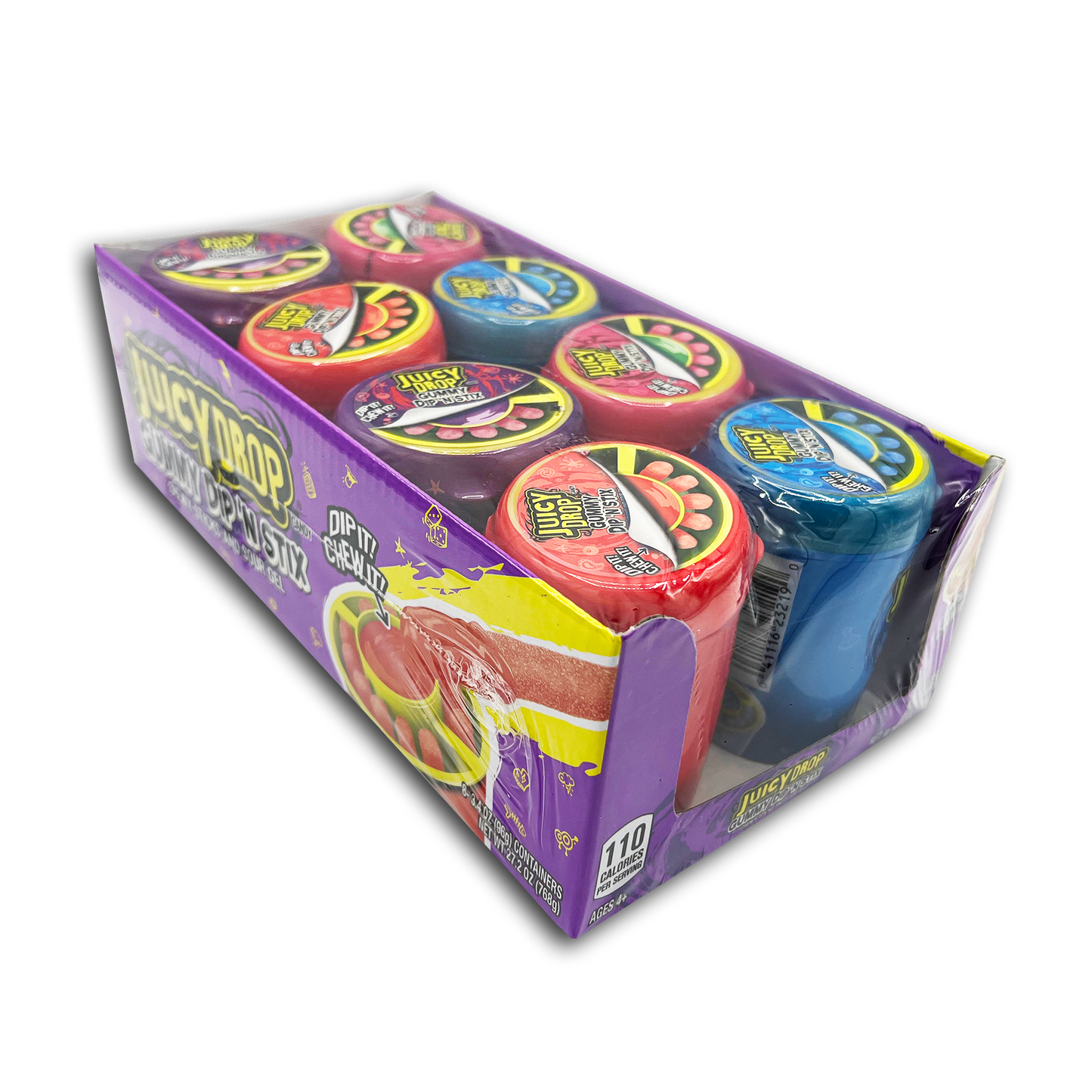 8PK JUCY DROP GUMMY DIP 'N STIX DISPLAY