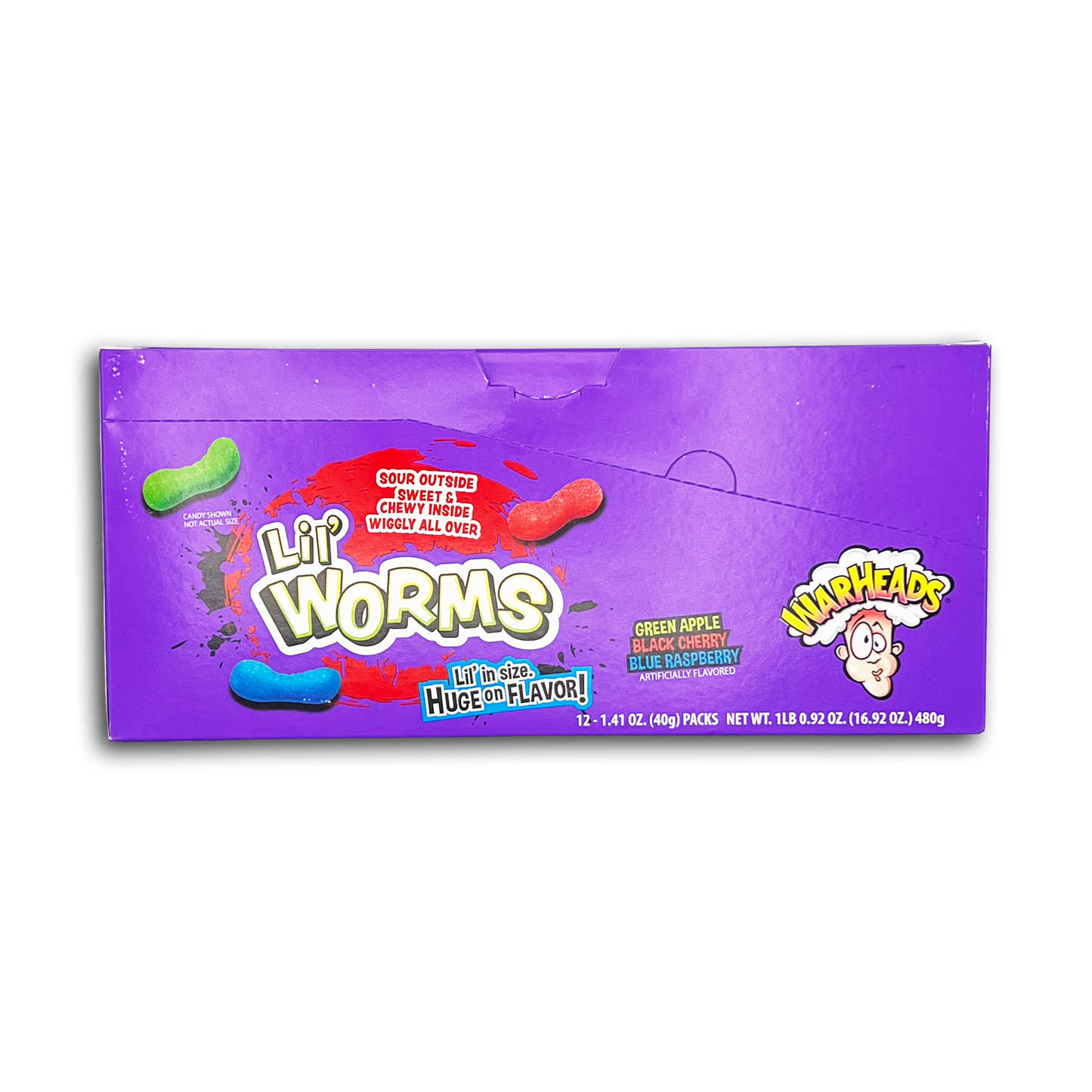 12PK WARHEADS LIL' WORMS DISPLAY