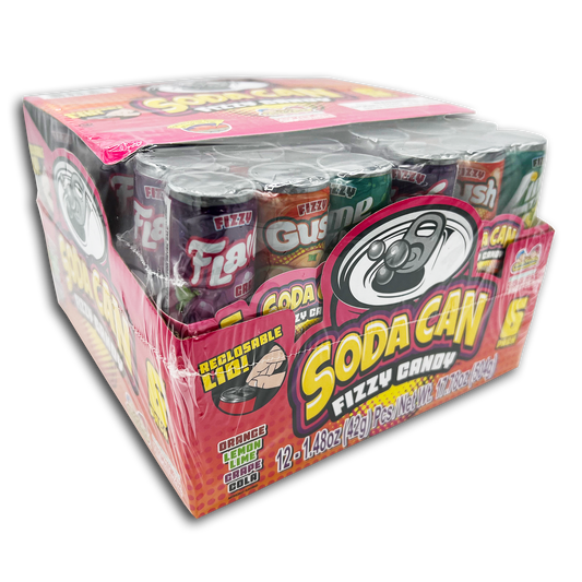 12PK SODA CAN FIZZY CANDY DISPLAY