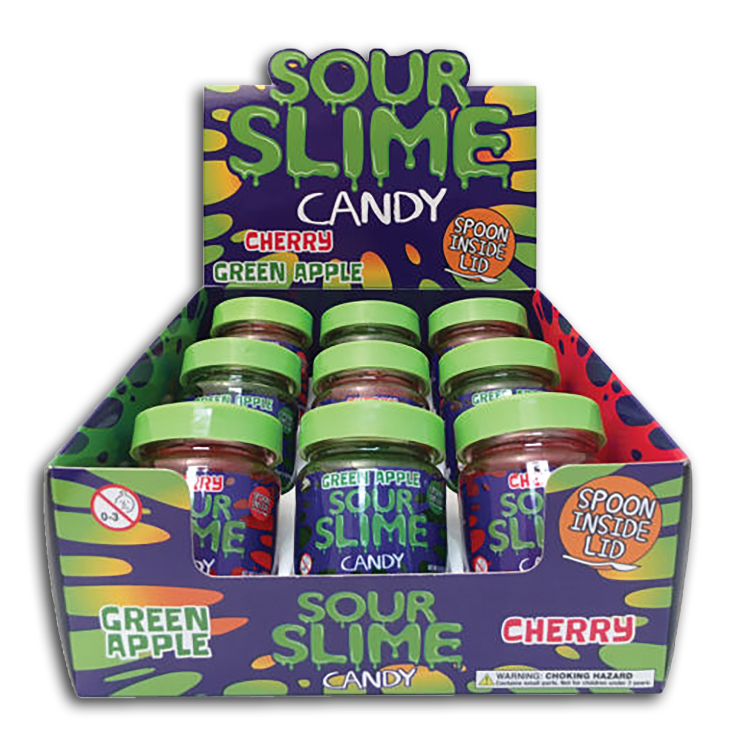 9PK SOUR SLIME CANDY DISPLAY
