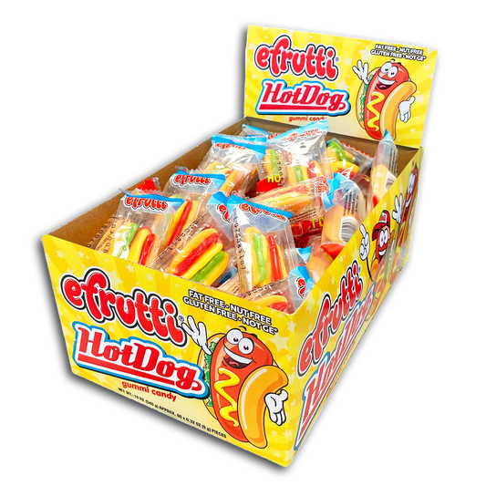 60PK GUMMI HOT DOG CANDY DISPLAY