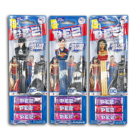 12PK PEZ JUSTICE LEAGUE DISPLAY