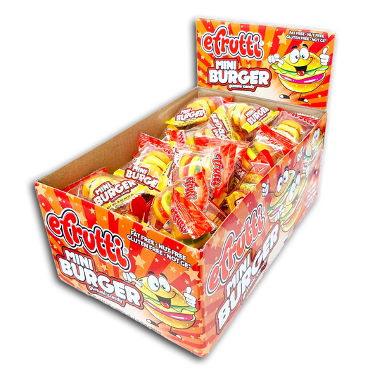 60PK GUMMI MINI BURGER CANDY DISPLAY