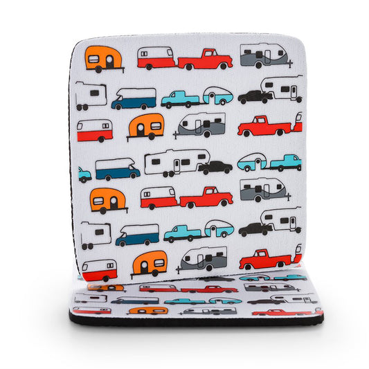 2PK RETRO RV PATTERN NEOPRENE COASTER