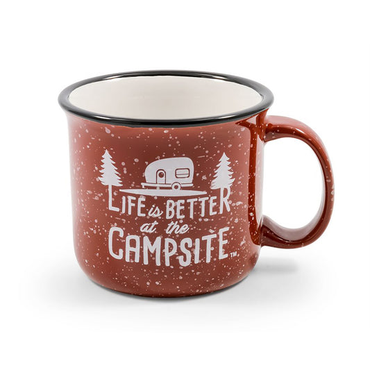 RED LIFE IS BETTER AT THE CAMPSITE MUG