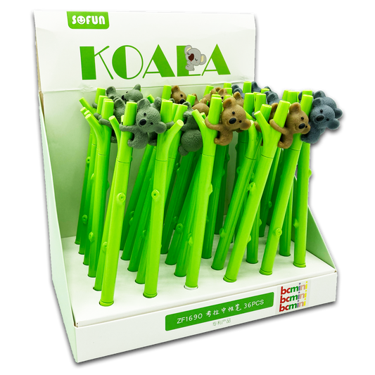 36PC KOALA GEL PENS DISPLAY