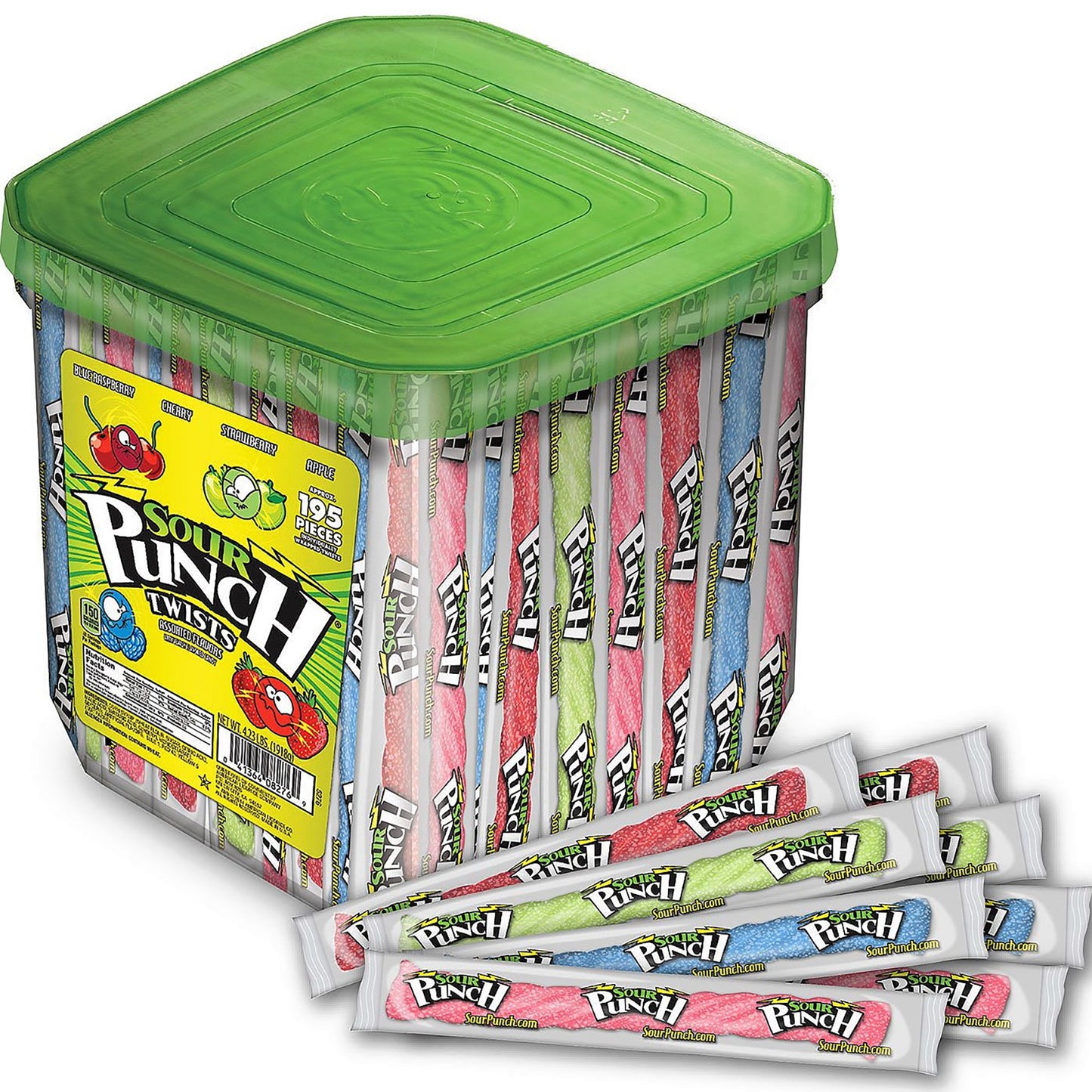 180PC SOUR PUNCH TWISTS DISPLAY