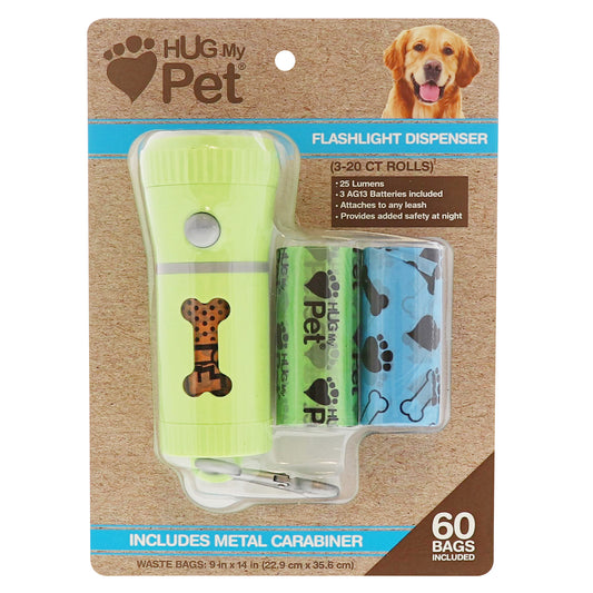 LED FLASHLIGHT W/DOGGY BAGS