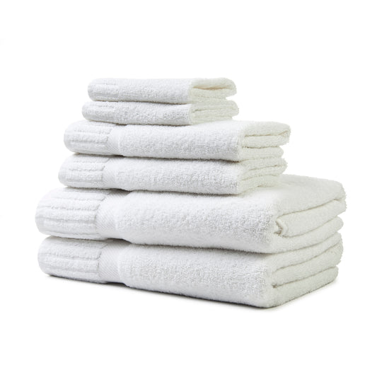 12PC WHITE PREMIUM PIANO KEY BOARDER TOWELS