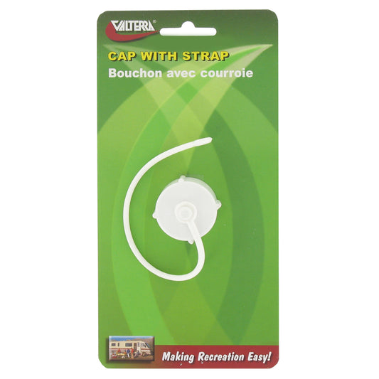 WHITE MALE HOSE CAP W/STRAP