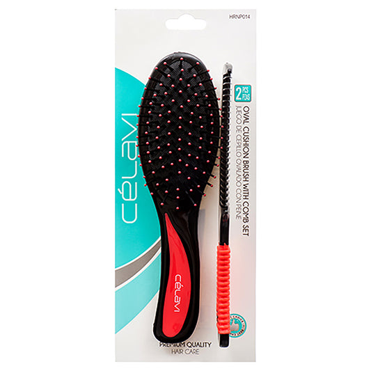 CUSHION BRUSH W/COMB SET