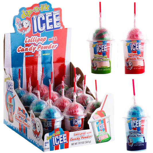 12PK ICEE DIP-N-LIK CANDY DISPLAY