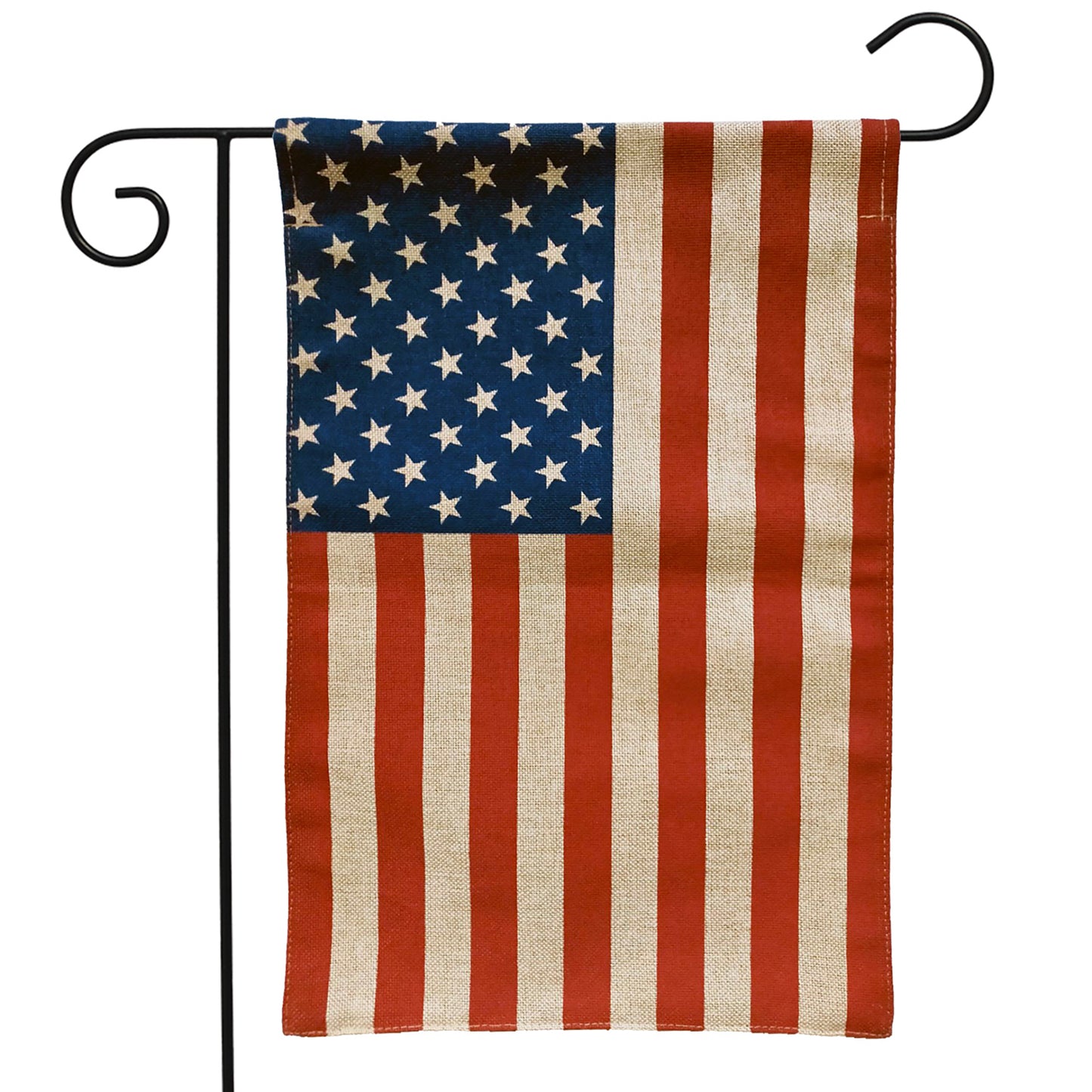 AMERICAN BURLAP GARDEN FLAG