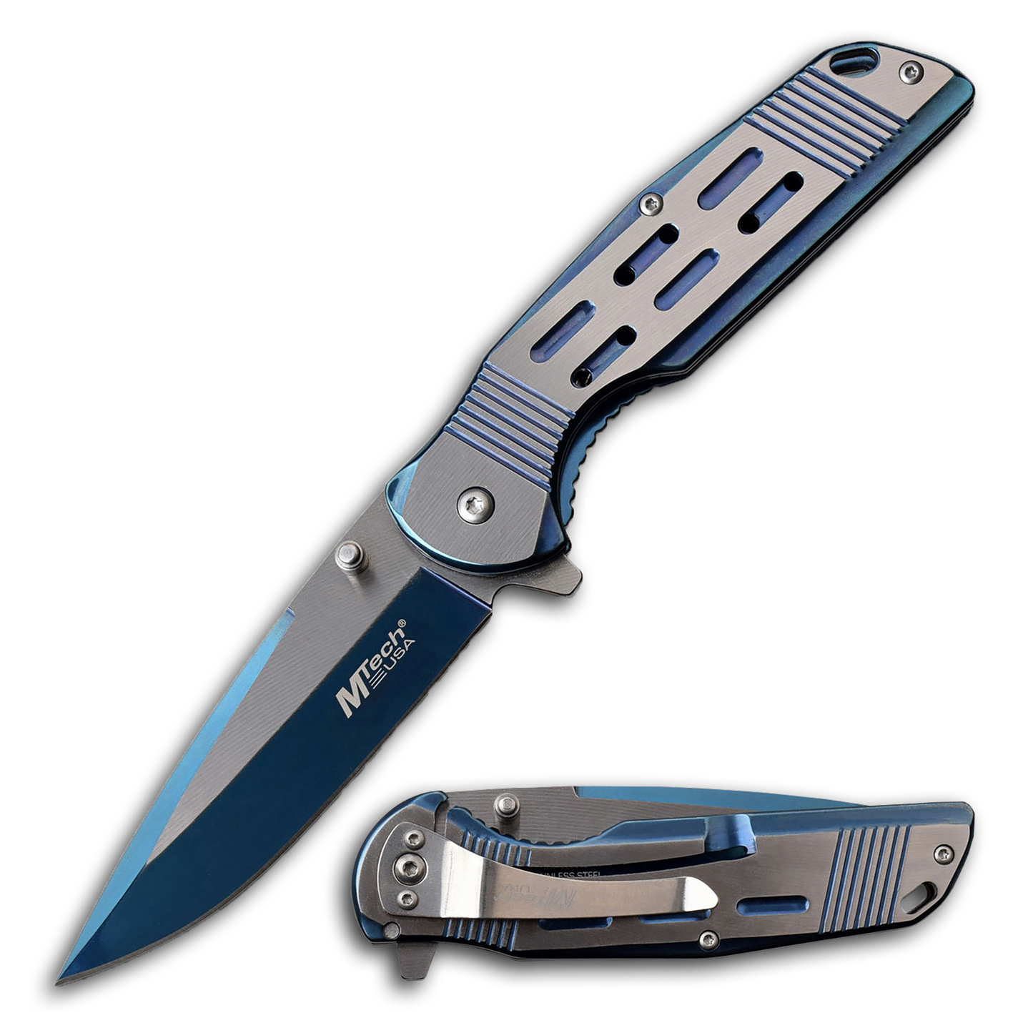TWO-TONED BLUE KNIFE
