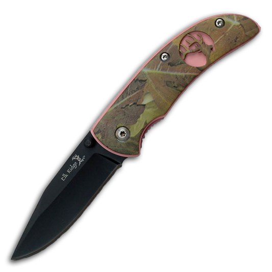 PINK ELK RIDGE LOGO KNIFE