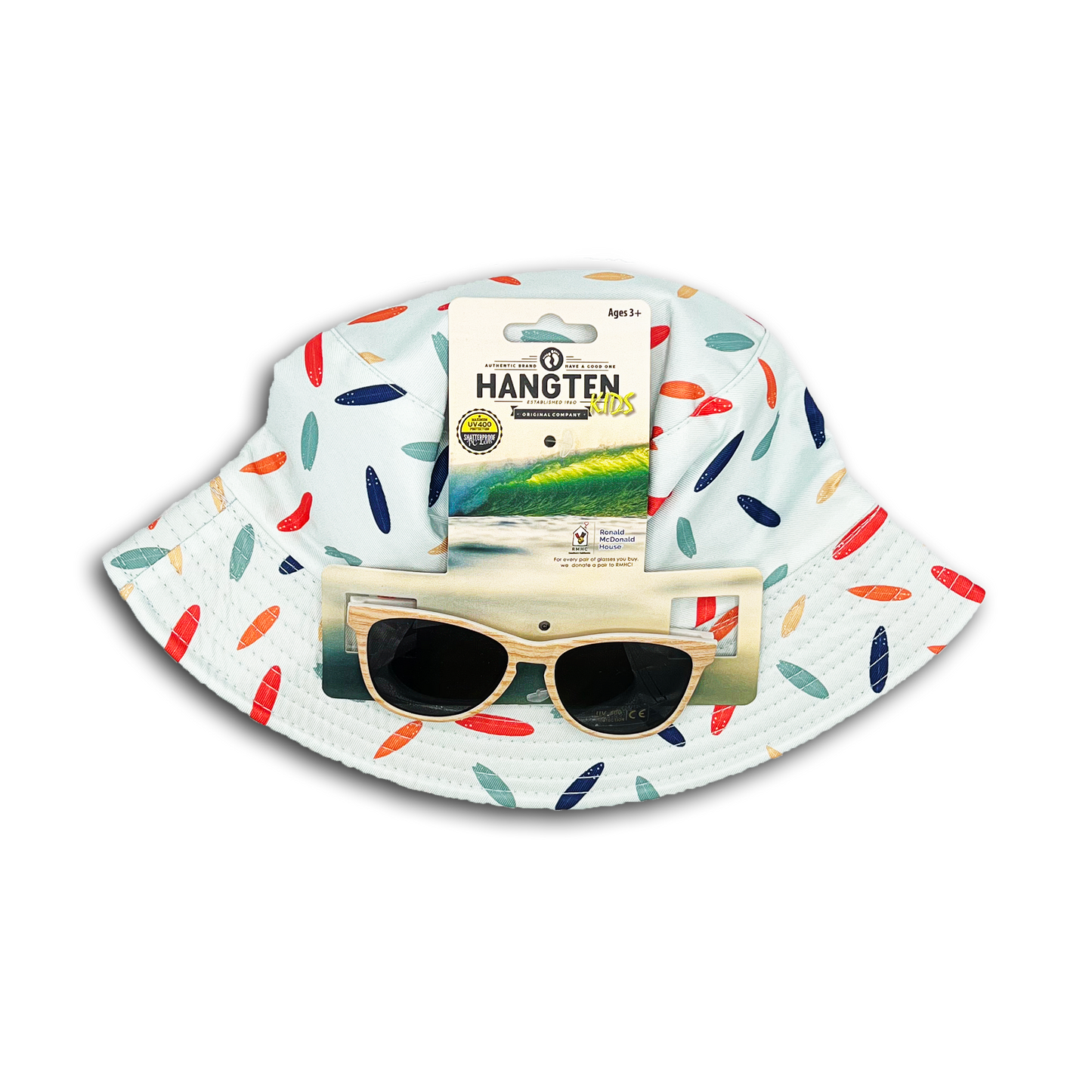 2PC KIDS BUCKET HAT & SUNGLASSES SET