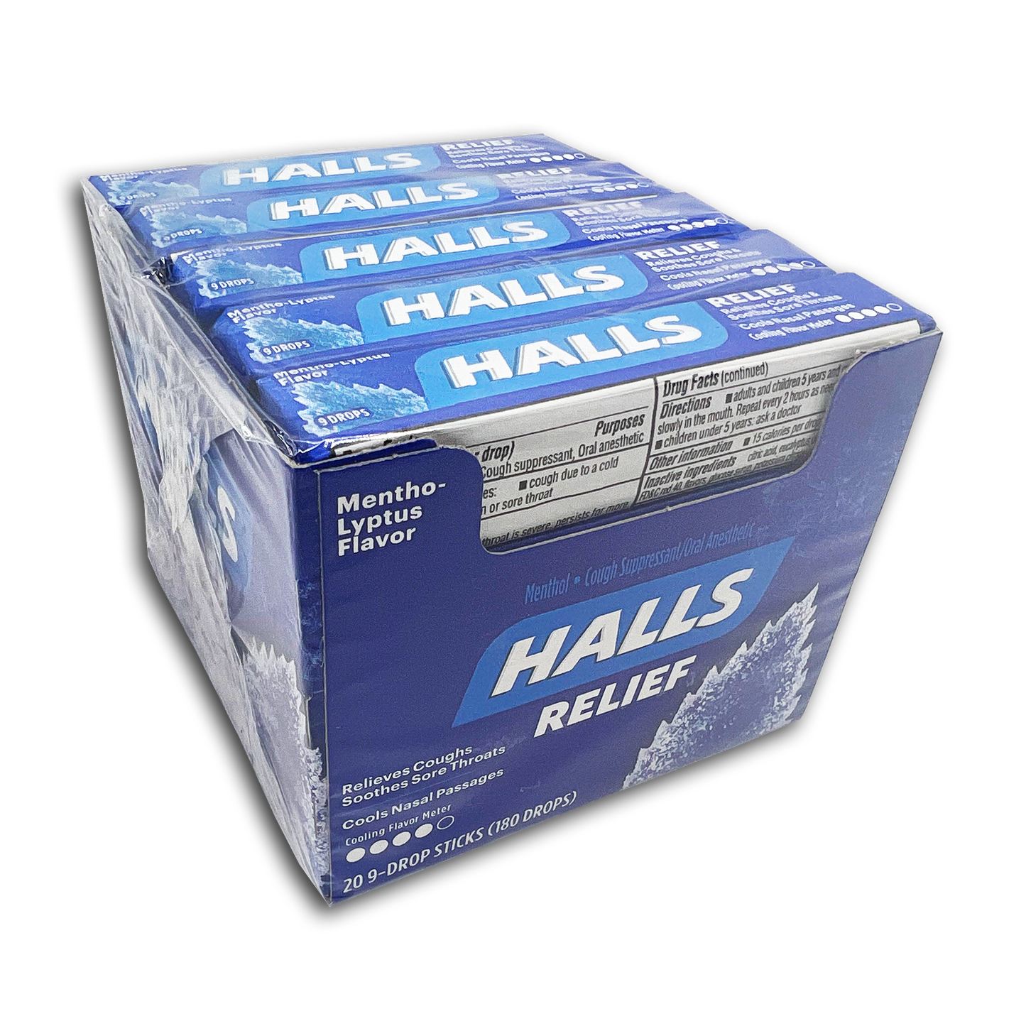 20PK HALLS COUGH DROPS DISPLAY