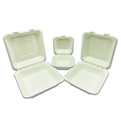 200PK BAGASSE SINGLE-COMPARTMENT CONTAINERS CASE