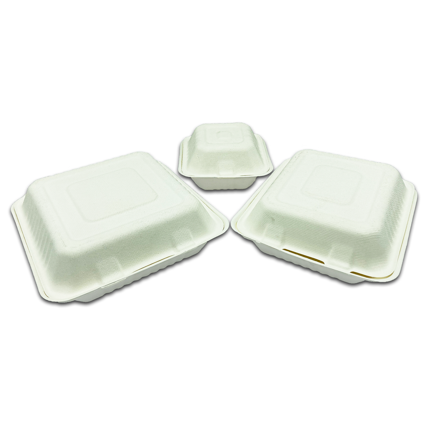 200PK BAGASSE SINGLE-COMPARTMENT CONTAINERS CASE