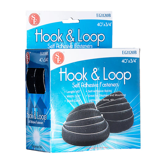 BLACK SELF-ADHESIVE VELCRO