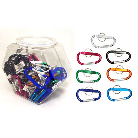 60PC ALUMINUM CARABINERS