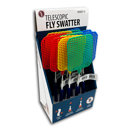 12PK TELESCOPIC FLY SWATTER DISPLAY