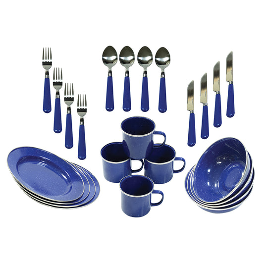 24PC ENAMEL TABLEWARE SET