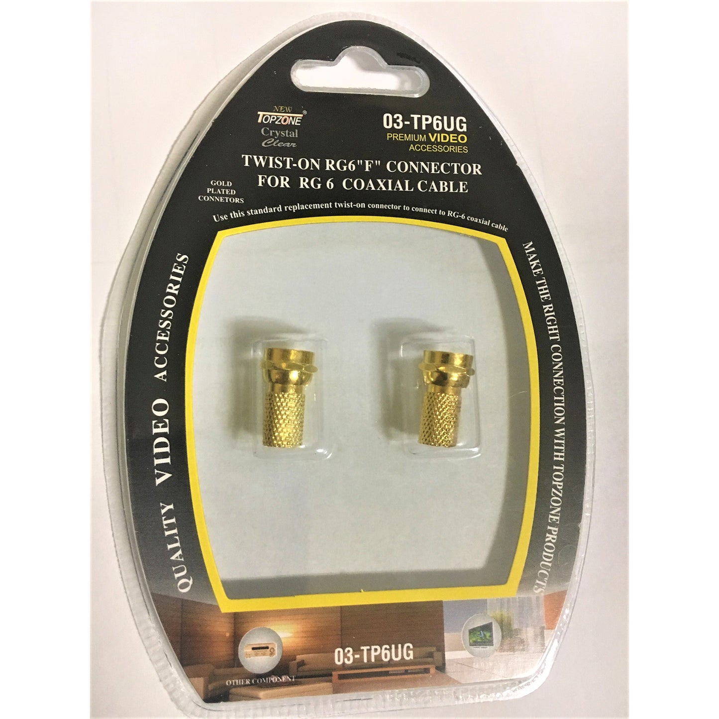 2PC RG6U TWIST ON CONNECTOR SET
