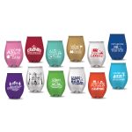12PC POLYCARBONATE STEMLESS WINE GLASSES DISPLAY